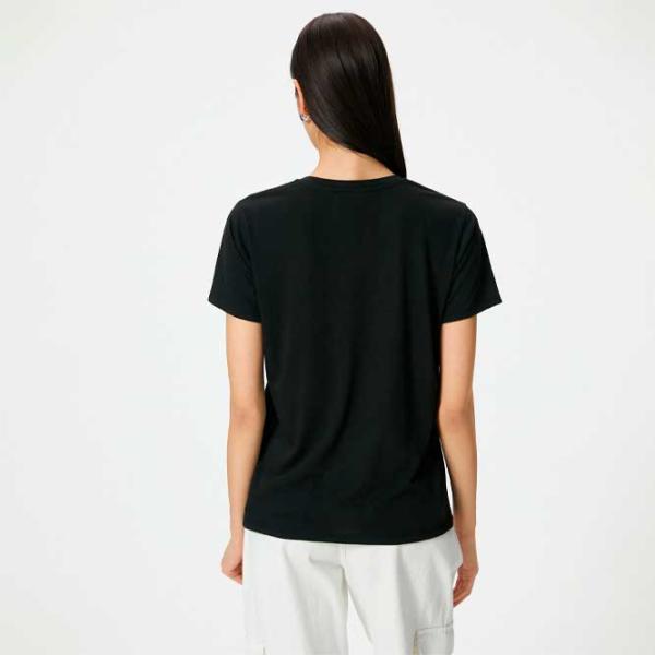 Tricou pentru femei Koton 4SAK50397EK 35% viscoză/ Black photo 4
