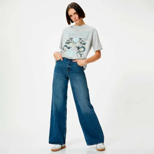 Футболка для женщин Koton 4SAL10634IK 100% хлопок/ Серый photo 3