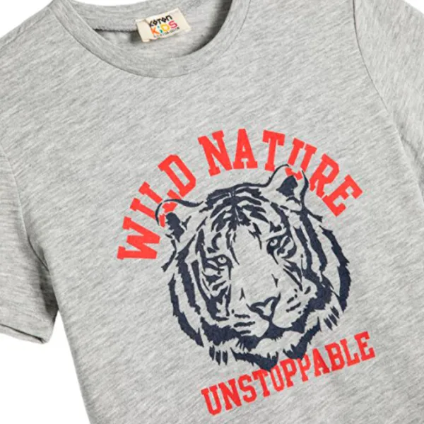 Tricou pentru băieți Koton 4SKB10023TK 140/ Gray photo 3