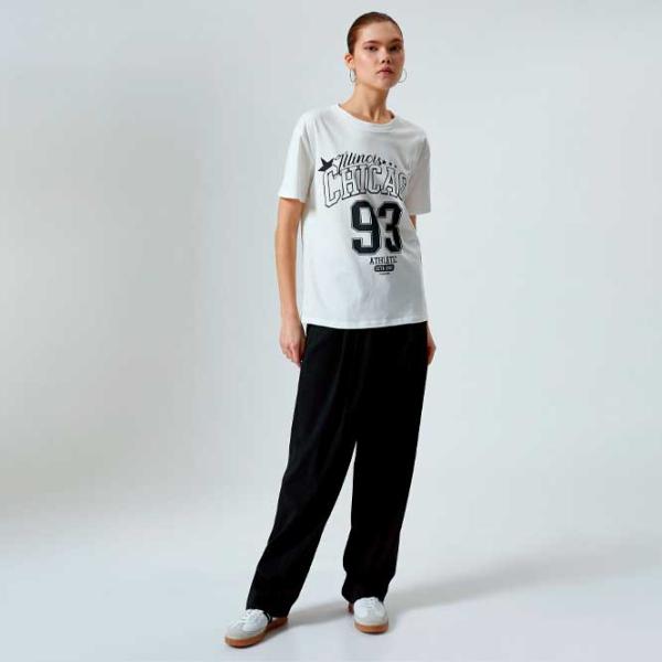 Tricou pentru femei Koton 4SAL10642IK 100% bumbac/ White photo 3