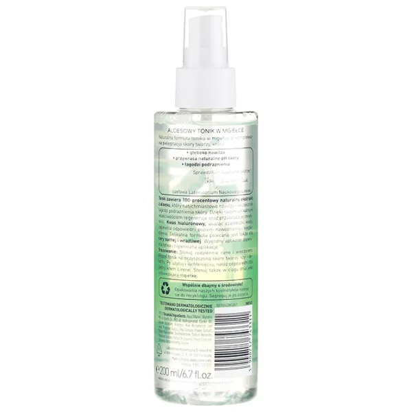 Loțiune-spray pentru față Lirene Aloe & Hyaluronic Acid 200 ml photo 2 Loțiune-spray pentru față Lirene Aloe & Hyaluronic Acid 200 ml photo 2