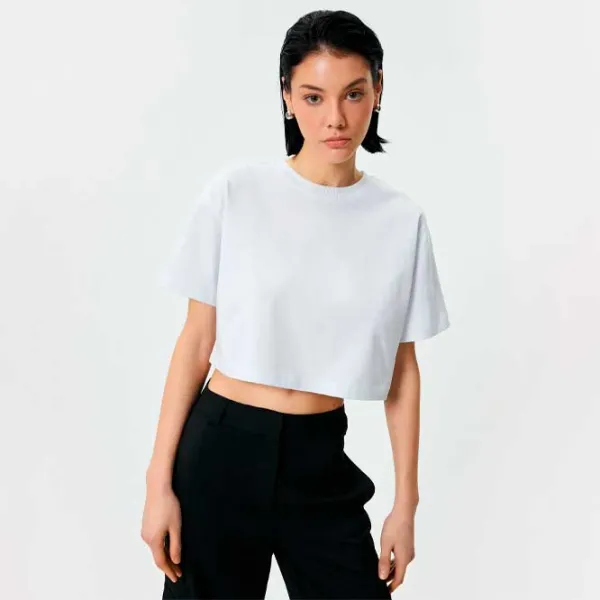 Tricou pentru femei Koton 4SAK50014EK 100% bumbac/ White photo 2