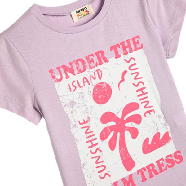 Tricou pentru fete Koton 4SKG10362AK 122 - 128 cm / Light purple photo 3