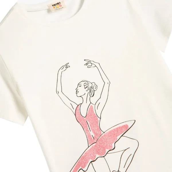 Tricou pentru fete Koton 4SKG10356AK 110 - 116 cm / Beige photo 3