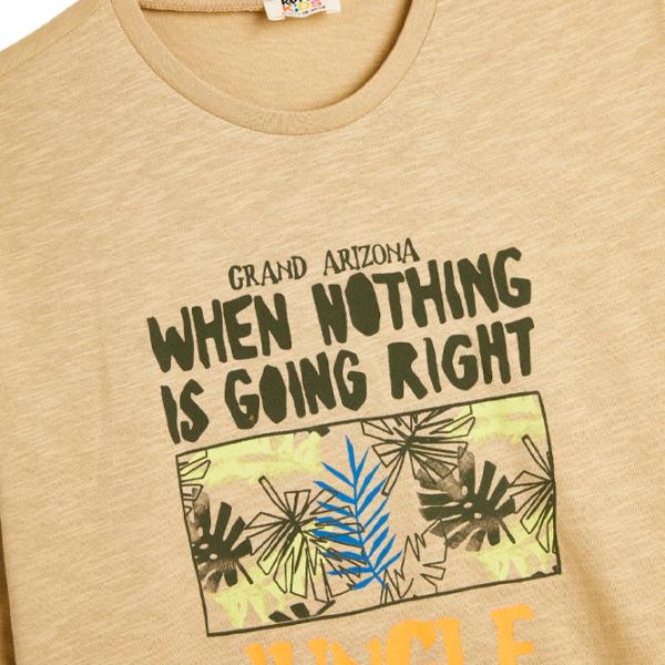 Tricou pentru băieți Koton 4SKB10102TK 164/ Khaki photo 3