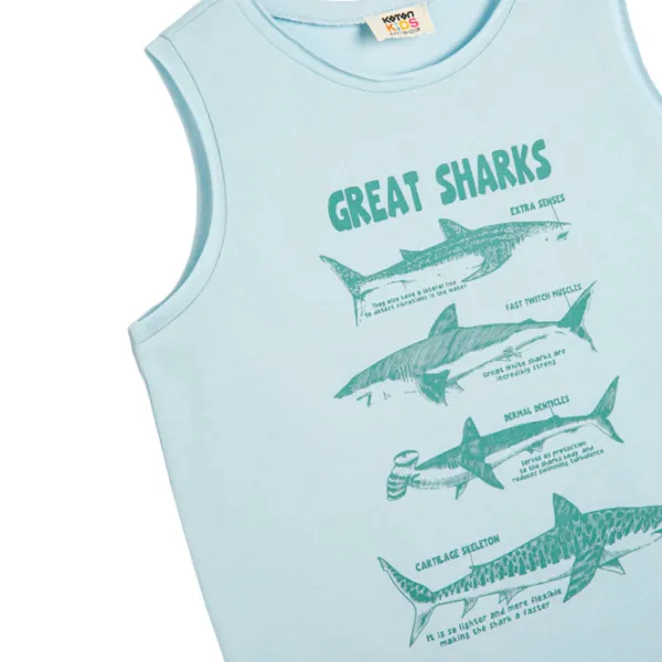 Tricou pentru băieți Koton 4SKB30018TK 110/ Blue photo 3