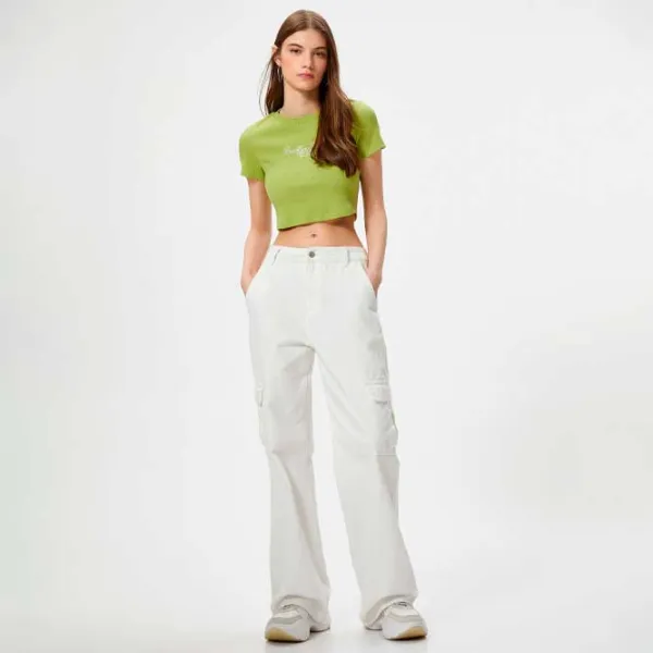 Tricou pentru femei Koton 4SAL10043IK 97% Bumbac/ Green photo 3