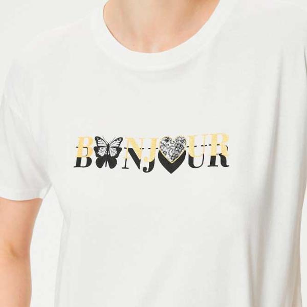 Tricou pentru femei Koton 4SAK50169EK 100% bumbac/ White photo 5 Tricou pentru femei Koton 4SAK50169EK 100% bumbac/ White photo 5