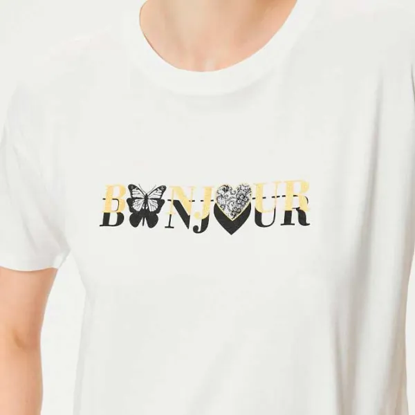 Tricou pentru femei Koton 4SAK50169EK 100% bumbac/ White photo 5 Tricou pentru femei Koton 4SAK50169EK 100% bumbac/ White photo 5