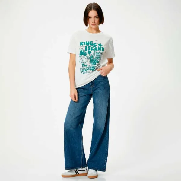 Tricou pentru femei Koton 4SAL10179IK 100% bumbac/ White photo 3