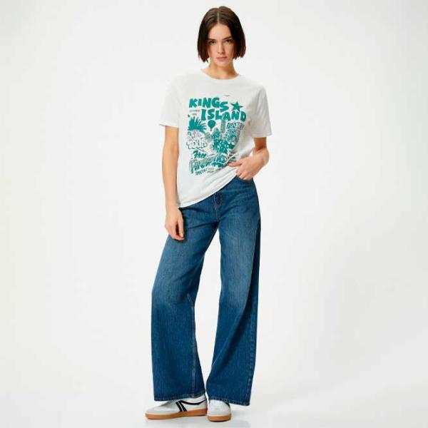 Tricou pentru femei Koton 4SAL10179IK 100% bumbac/ White photo 3