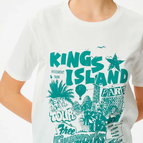 Tricou pentru femei Koton 4SAL10179IK 100% bumbac/ White photo 5