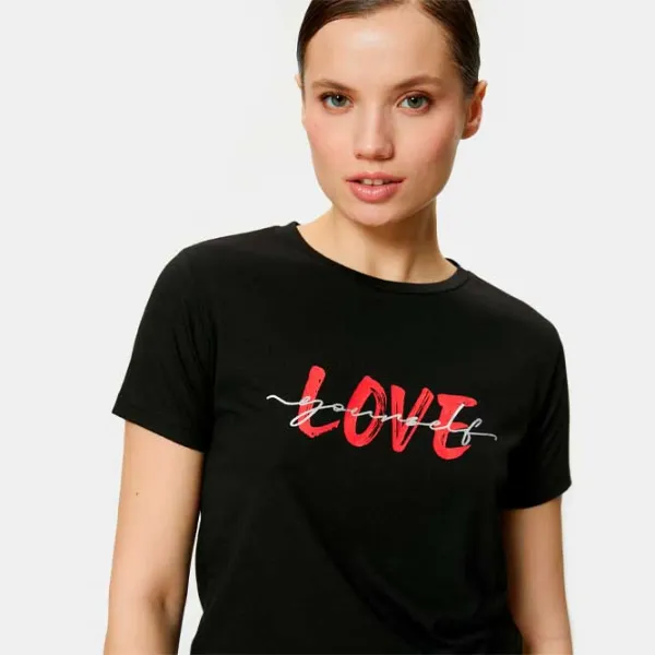 Tricou pentru femei Koton 4SAK50426EK 35% viscoză/ Black photo 2