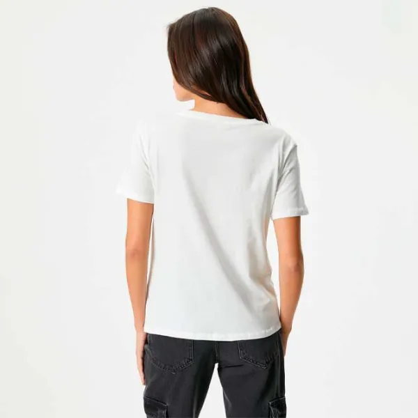 Tricou pentru femei Koton 4SAK50165EK 100% bumbac/ White photo 4