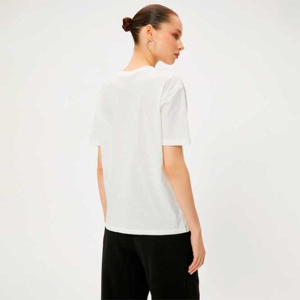 Tricou pentru femei Koton 4SAL10917IK 100% bumbac/ White photo 4