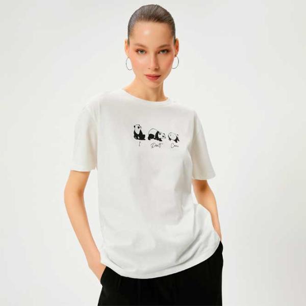 Футболка для женщин Koton 4SAL10917IK 100% хлопок/ Белый photo 2