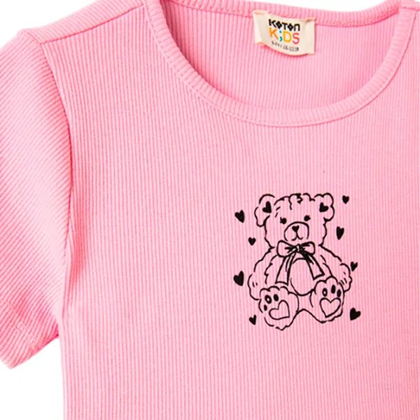 Tricou pentru fete Koton 4SKG10341AK 134 - 140 cm / Pink photo 3
