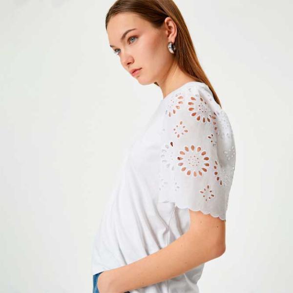 Tricou pentru femei Koton 4SAL10136IK 100% bumbac/ White photo 2