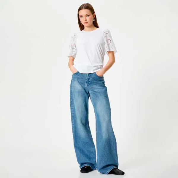 Tricou pentru femei Koton 4SAL10136IK 100% bumbac/ White photo 3