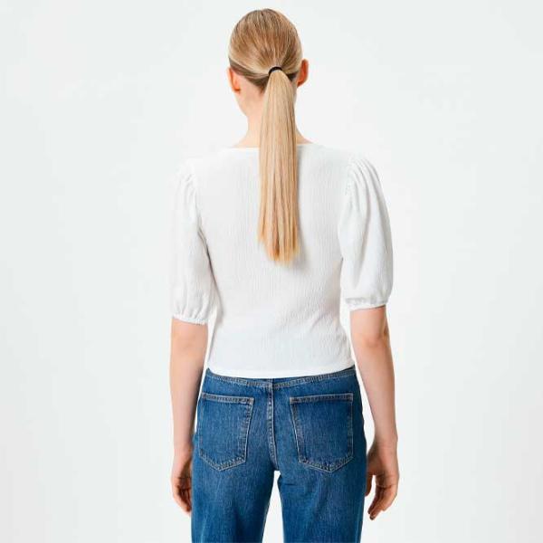 Tricou pentru femei Koton 4SAK50028EK 100% poliester/ White photo 4