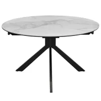 Masă de bucătărie extensibilă DecoPrim Pina 1300(400)*760 Ceramică/ White photo 3