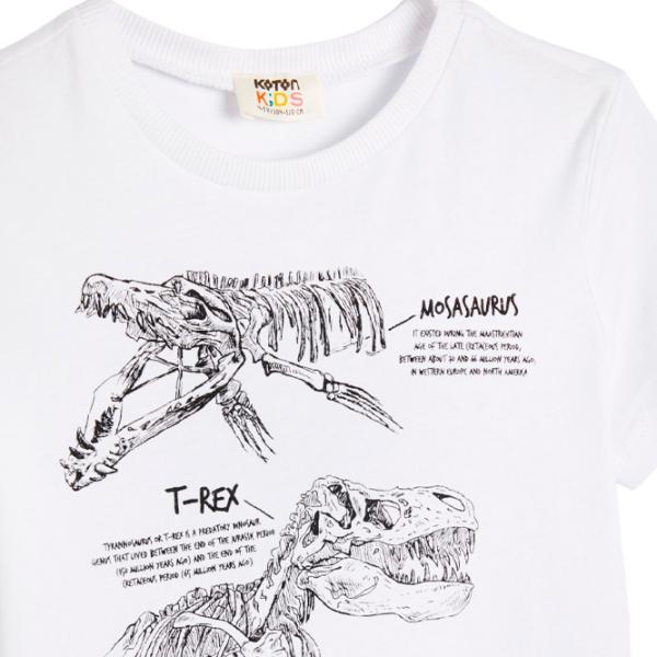 Tricou pentru băieți Koton 4SKB10060TK 152 / White photo 3