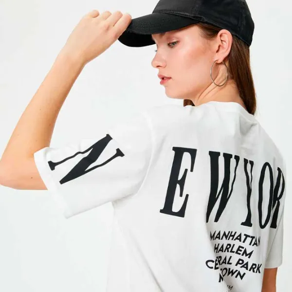 Футболка для женщин Koton 4SAL10920IK 100% хлопок/ Белый photo 3