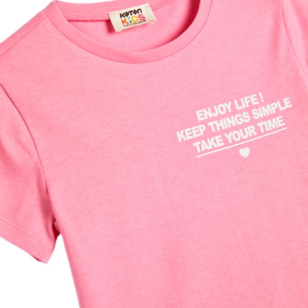 Tricou pentru fete Koton 4SKG10029AK 122 - 128 cm / Pink photo 3