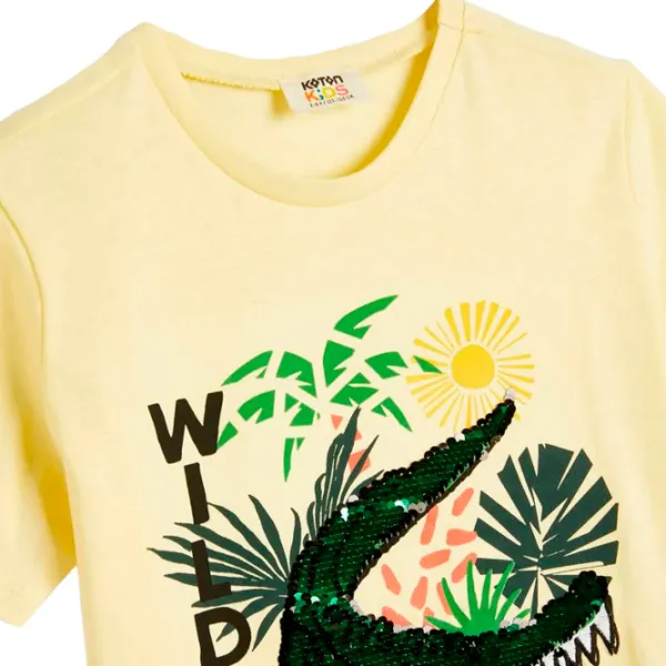 Tricou pentru băieți Koton 4SKB10120TK 152/ Yellow photo 3