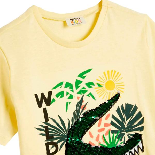 Tricou pentru băieți Koton 4SKB10120TK 152/ Yellow photo 3