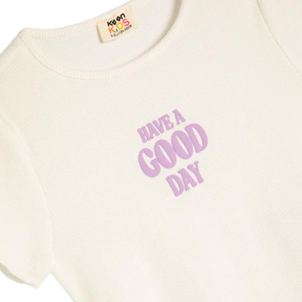 Tricou pentru fete Koton 4SKG10055AK 116 - 122 cm / Beige photo 3 Tricou pentru fete Koton 4SKG10055AK 116 - 122 cm / Beige photo 3