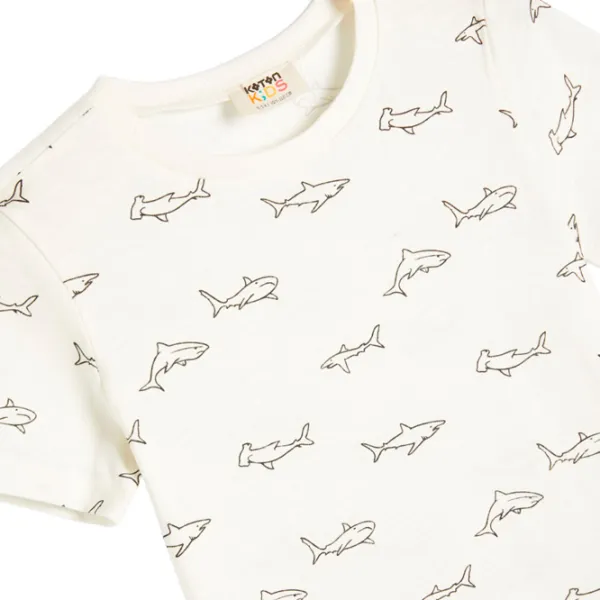 Футболка для мальчиков Koton 4SKB10308TK 128 / Экрю photo 3