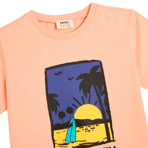 Tricou pentru băieți Koton 4SKB10076TK 152 / Orange photo 3