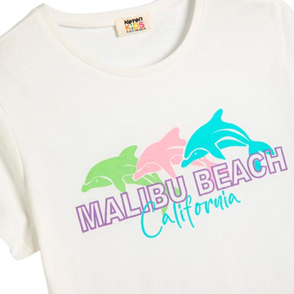 Футболка для девочек Koton 4SKG10114AK 116 - 122 см / Бежевый photo 3