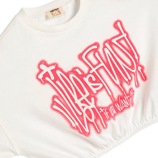 Футболка для девочек Koton 4SKG10080AK 134 - 140 см / Бежевый photo 3