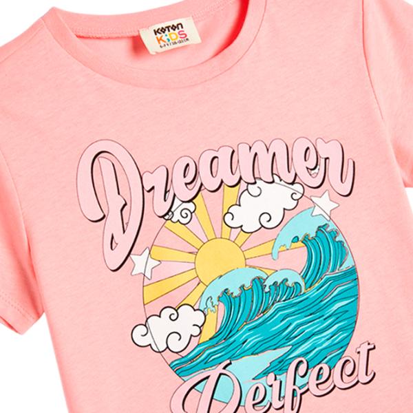 Tricou pentru fete Koton 4SKG10116AK 116 - 122 cm / Pink photo 3 Tricou pentru fete Koton 4SKG10116AK 116 - 122 cm / Pink photo 3