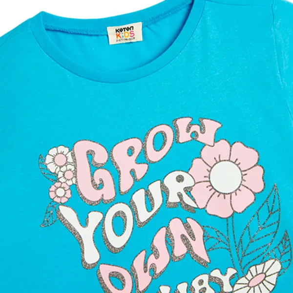 Футболка для девочек Koton 4SKG10118AK 134 - 140 см / Синий photo 3