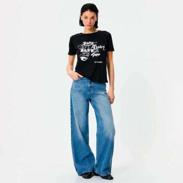 Tricou pentru femei Koton 4SAK50392EK 100% bumbac/ Black photo 3