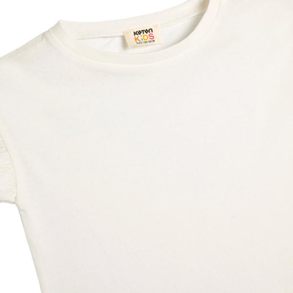 Tricou pentru fete Koton 4SKG10109AK 110 - 116 cm / Beige photo 3