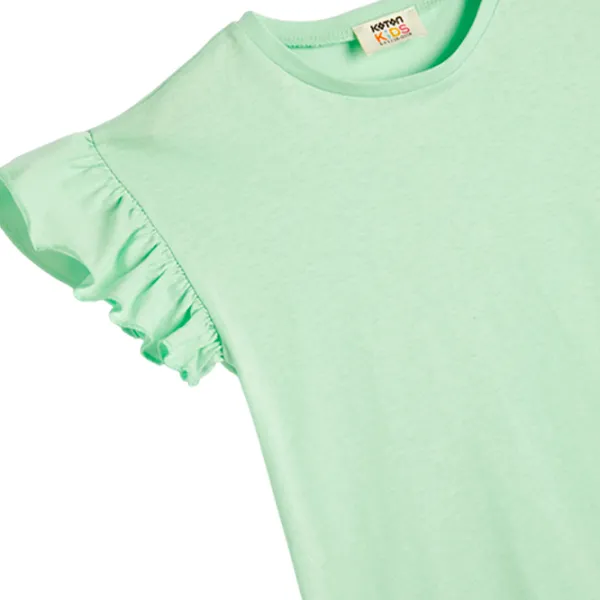 Tricou pentru fete Koton 4SKG10109AK 122 - 128 cm / Green photo 3