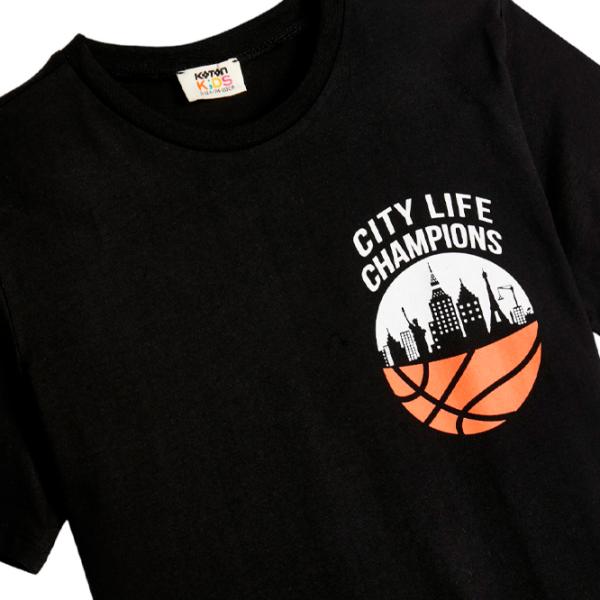 Tricou pentru băieți Koton 4SKB10464TK 110/ Black photo 3