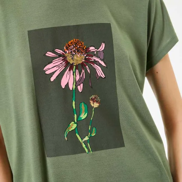 Tricou pentru femei Koton 4SAK50119EK 35% viscoză/ Khaki photo 5