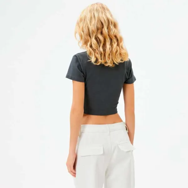 Tricou pentru femei Koton 4SAL10001IK 4 % Elastan/ Anthracite photo 4