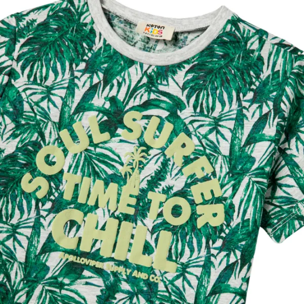 Tricou pentru băieți Koton 4SKB10114TK 164/ Green photo 3