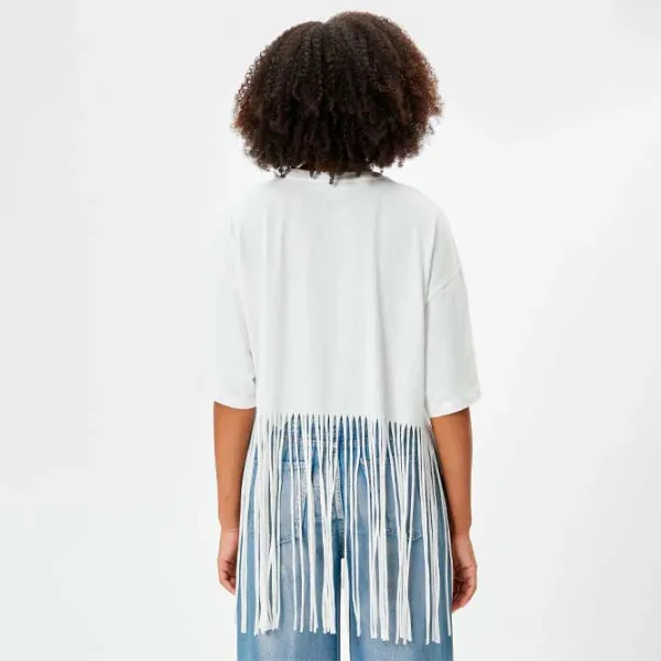 Футболка для женщин Koton 4SAL10083IK 100% хлопок/ Белый photo 4