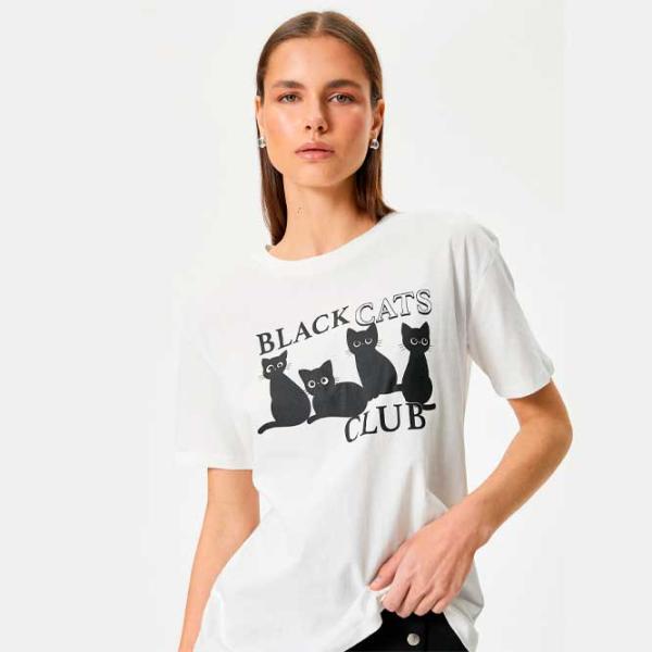 Tricou pentru femei Koton 4SAL10921IK 100% bumbac/ White photo 2