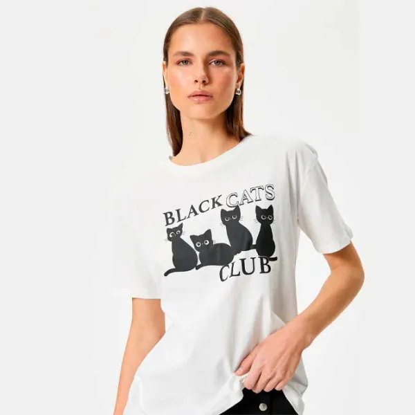 Tricou pentru femei Koton 4SAL10921IK 100% bumbac/ White photo 2