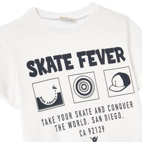 Футболка для мальчиков Koton 4SKB10481TK 128 / Экрю photo 3