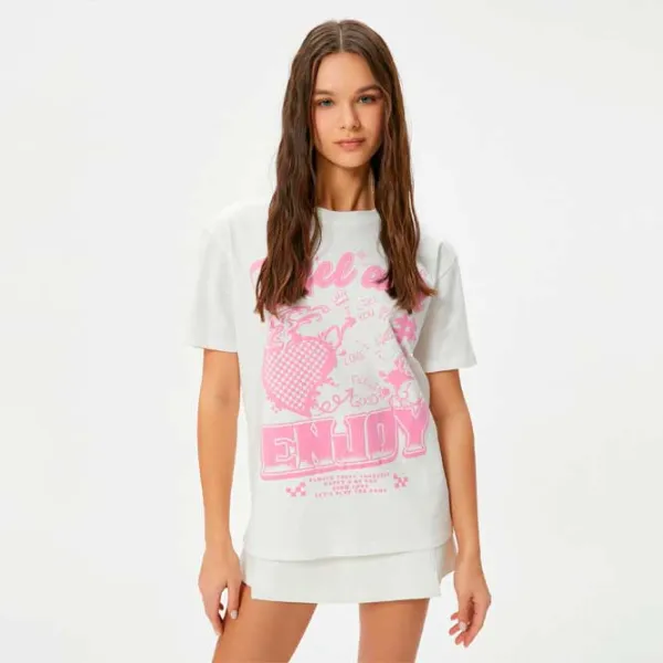 Tricou pentru femei Koton 4SAL10030IK 100% bumbac/ White photo 3