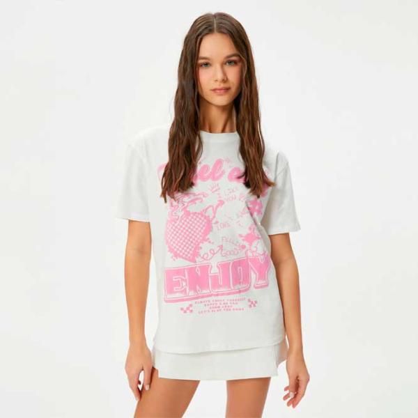 Tricou pentru femei Koton 4SAL10030IK 100% bumbac/ White photo 3